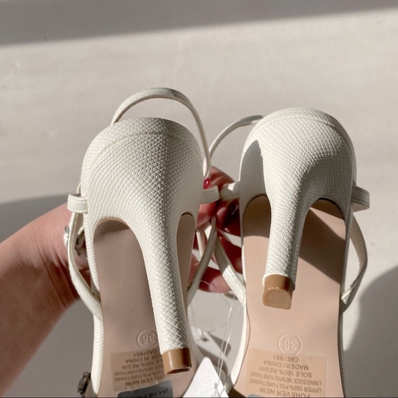 New embellished crystal white heels wedding party - Picture 10 of 12